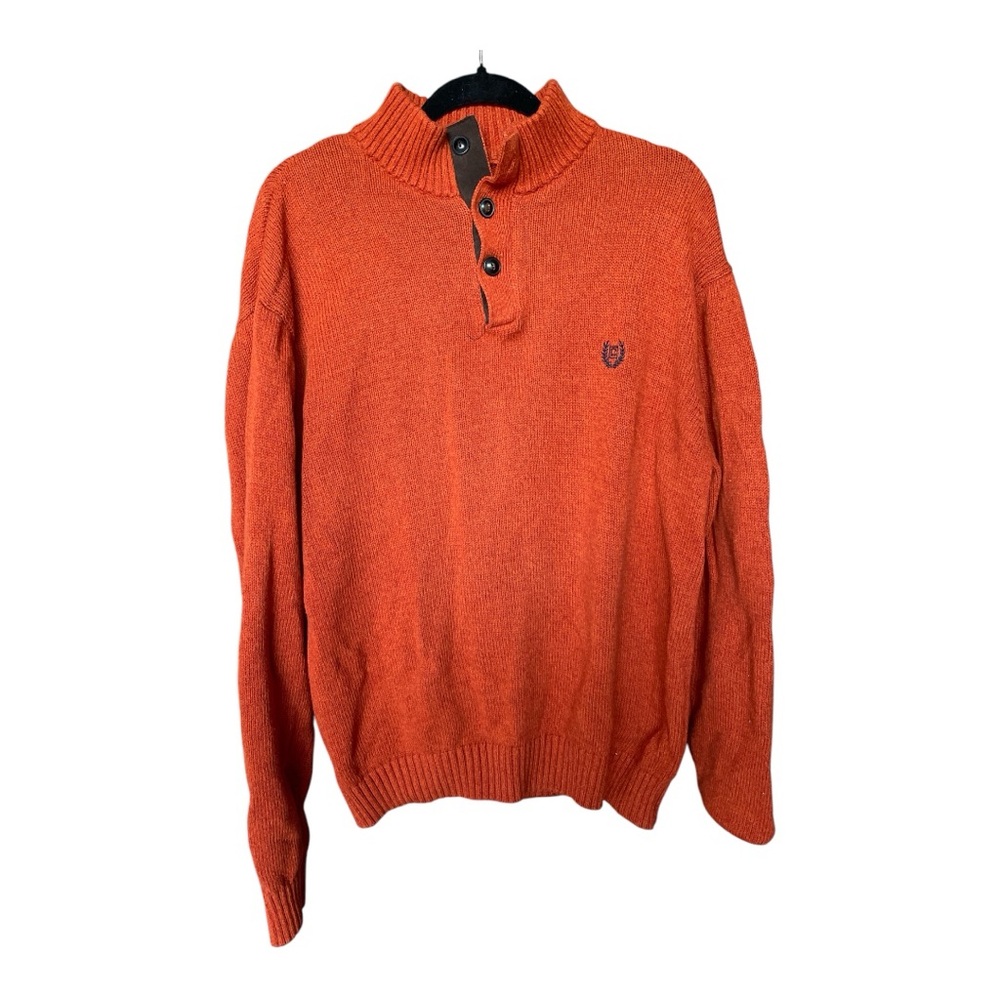 Chaps Autumn Orange Pullover Sweater w/elbow pads Size 2XL